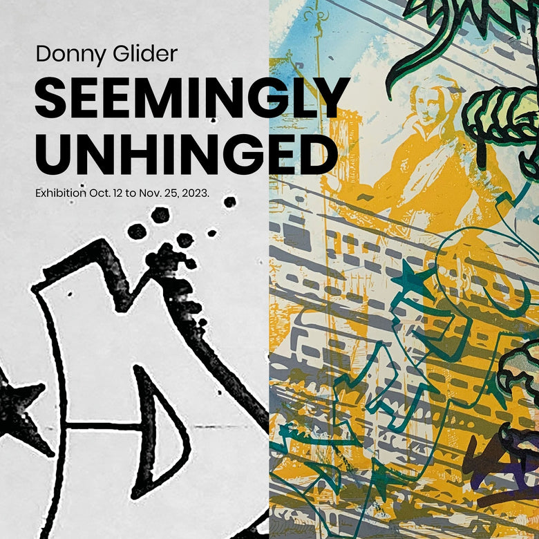 New expo at the shop: ‘Seemingly Unhinged’ by @donnyglider Henxs