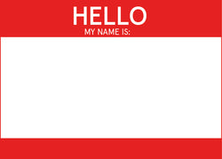Hello my name is sticker set