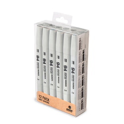 MTN 94 Graphic Marker - Grey Shades 12 Pack