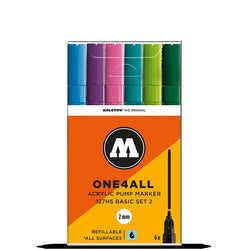 Molotow One4all 127HS -2mm- Basic Marker Set 2 - 6 pack